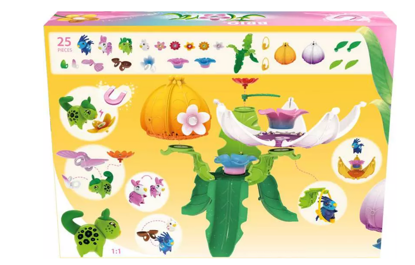 BRIO Flora Village- 25 Pieces Building & Decorate Magnet Playset