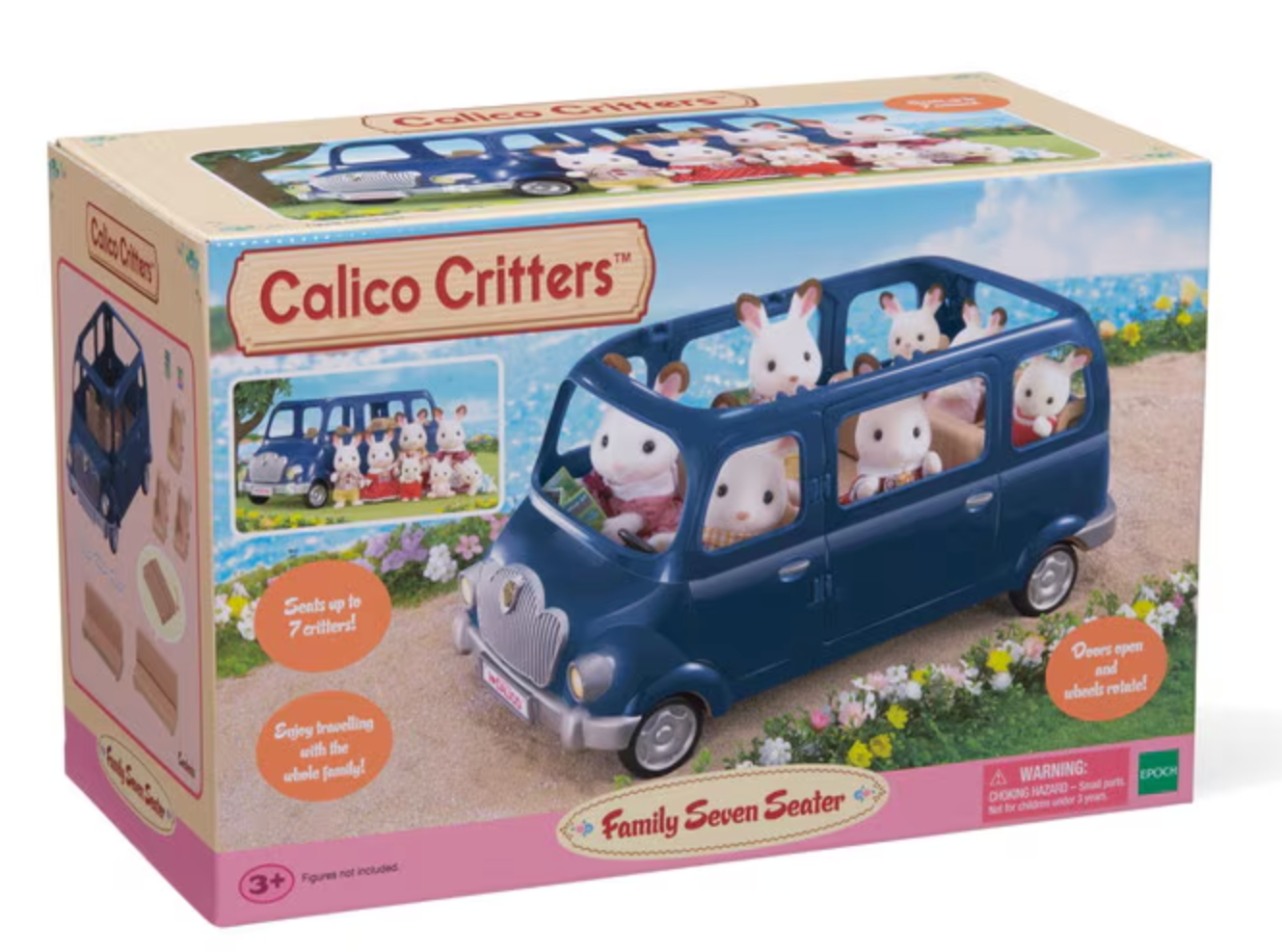 Calico Critter Family Seven Seater Convertible Traveller Van