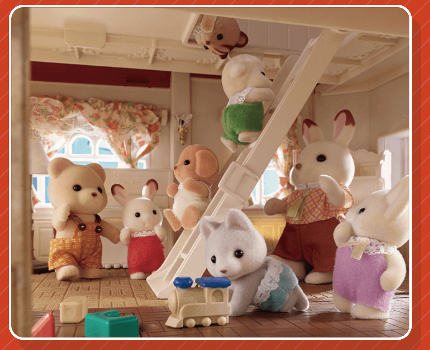 Calico Critters 3 Stories Red Roof Country Home Playset
