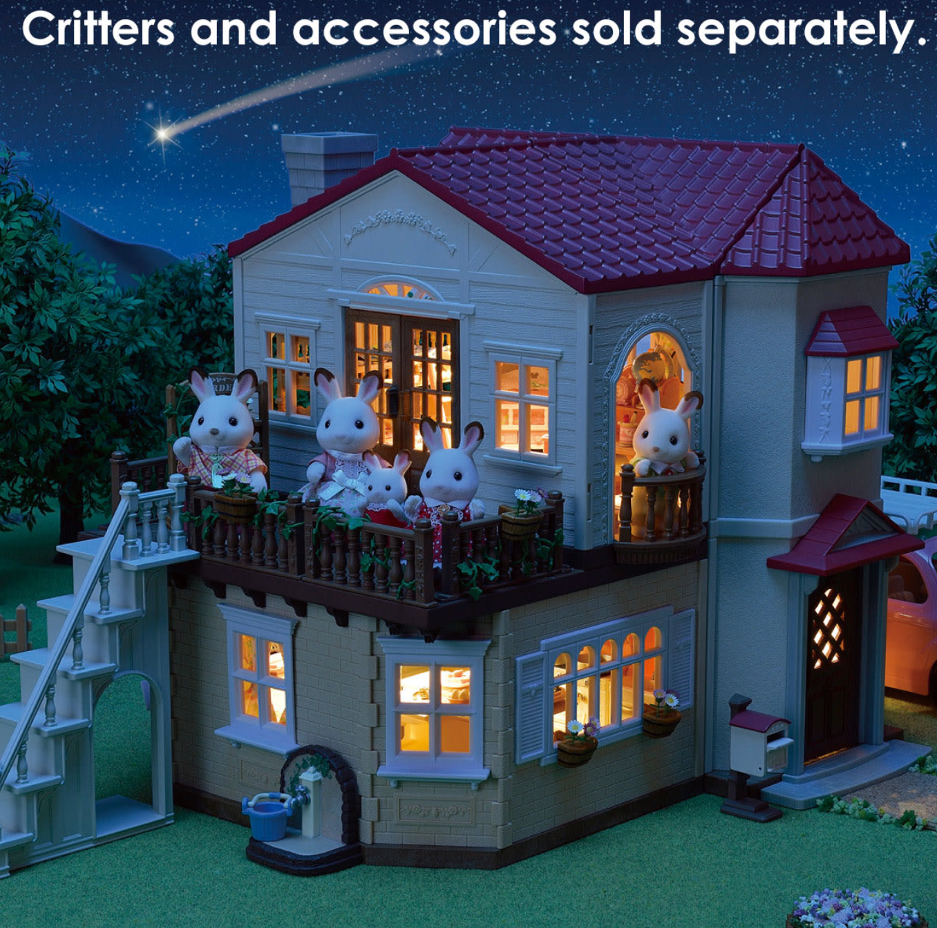 Calico Critters 3 Stories Red Roof Country Home Playset