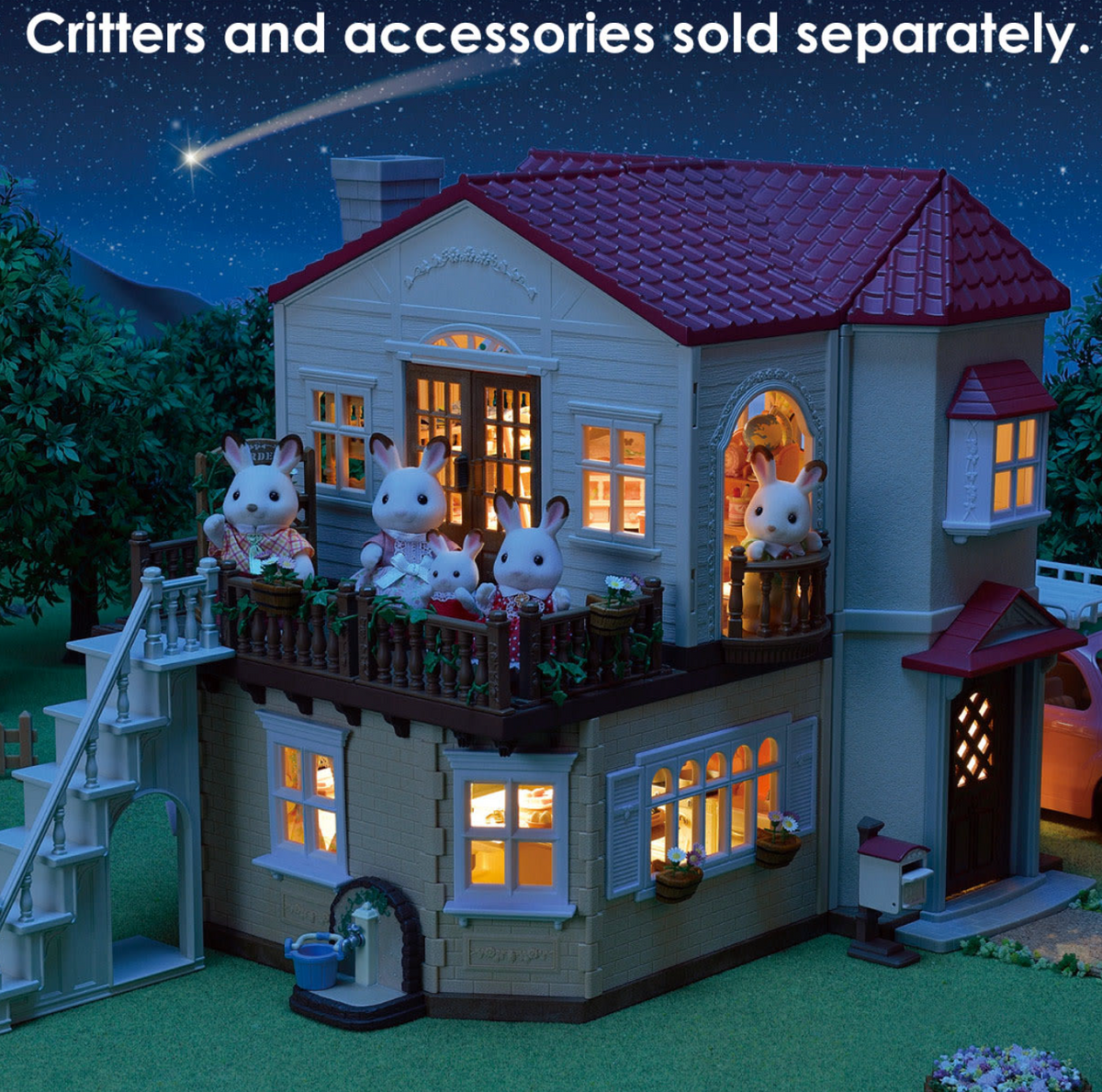 Calico Critters 3 Stories Red Roof Country Home Playset