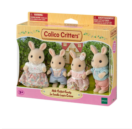 Calico Critters® Milk Rabbit Family Set of 4 Collectible Dolls Ages 3+