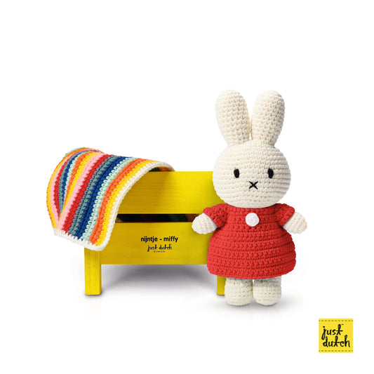 Miffy's Yellow bed + handmade blanket & mattress