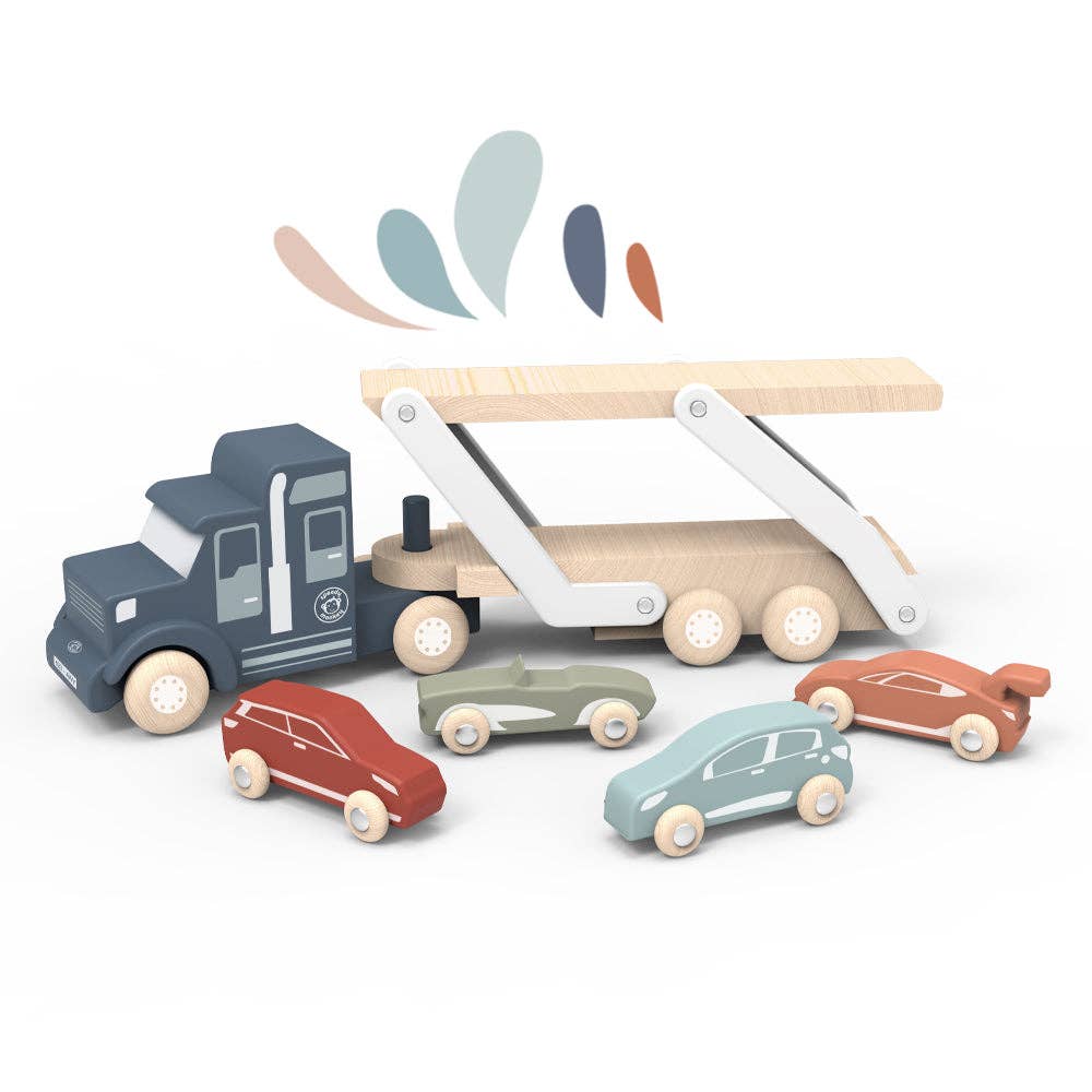 Speedy Monkey Wooden Car Transporter Age 2+
