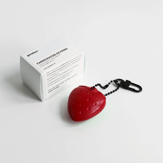 Goober - Farm Crayon Key Ring - Strawberry