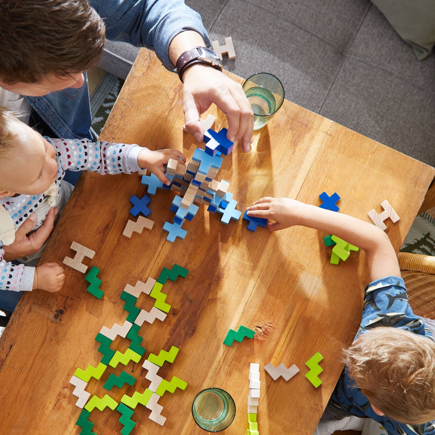 3D Viridis 21 Wooden Blocks Stacking Game