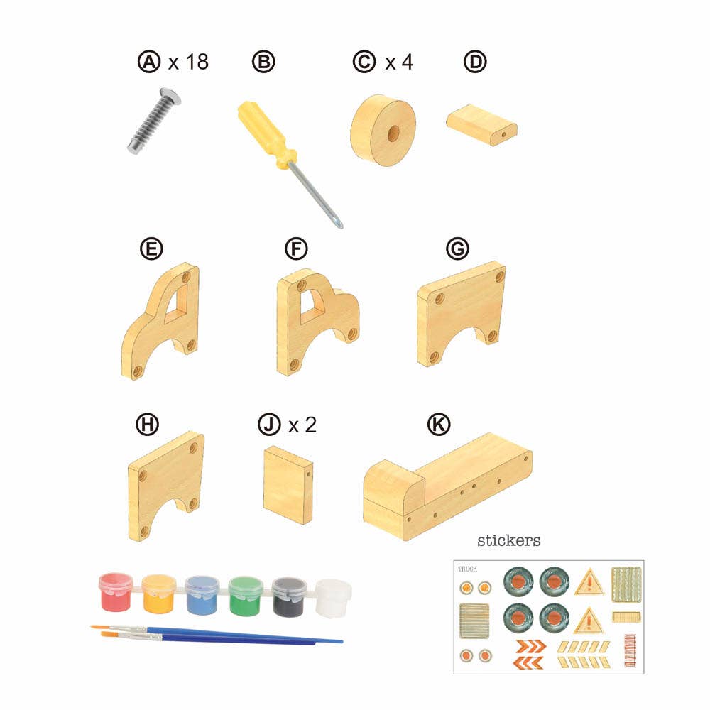 Egmont Build Your Own Kit Wooden Truck ages 6 years+