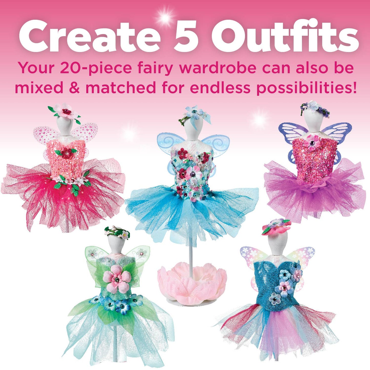 Fairy Fashions for Dolls Craft Kit for Kids Age 8+