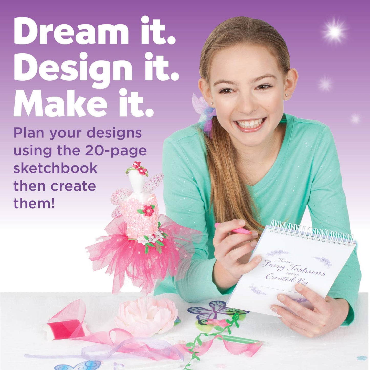 Fairy Fashions for Dolls Craft Kit for Kids Age 8+