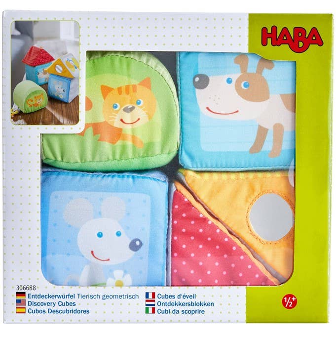 Animal Discovery Cubes - Soft Sensory Stacking Blocks
