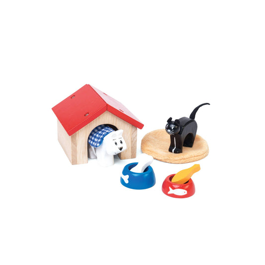Pretend Wooden Dolls House Pet 8-pieces Set 