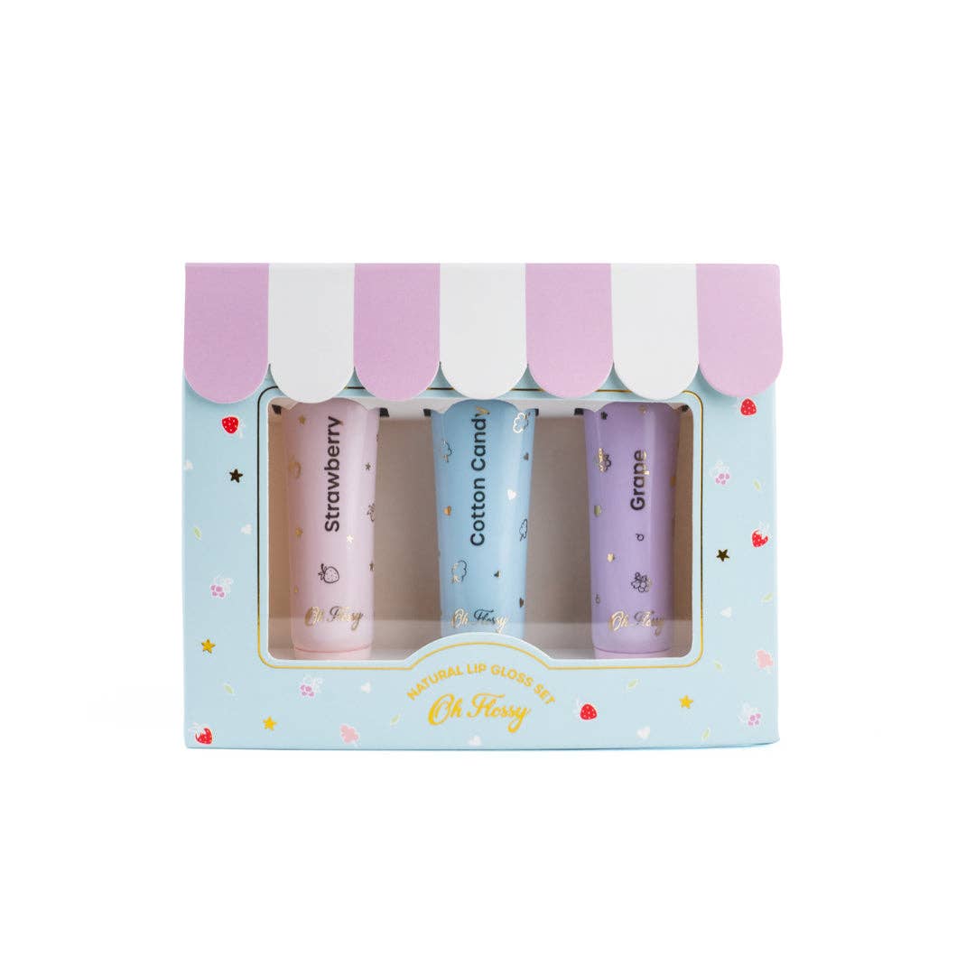 Oh Flossy Kids Natural Lip Gloss Set Made in Australia