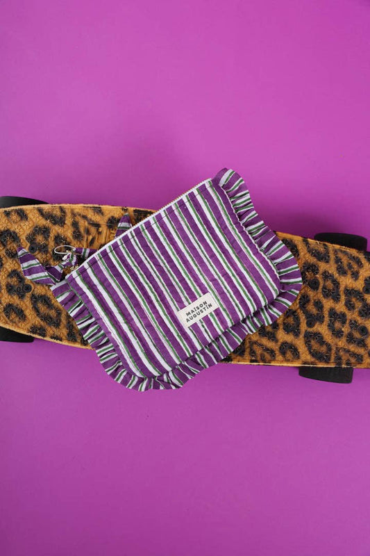 Small Purple Stripe Pouch