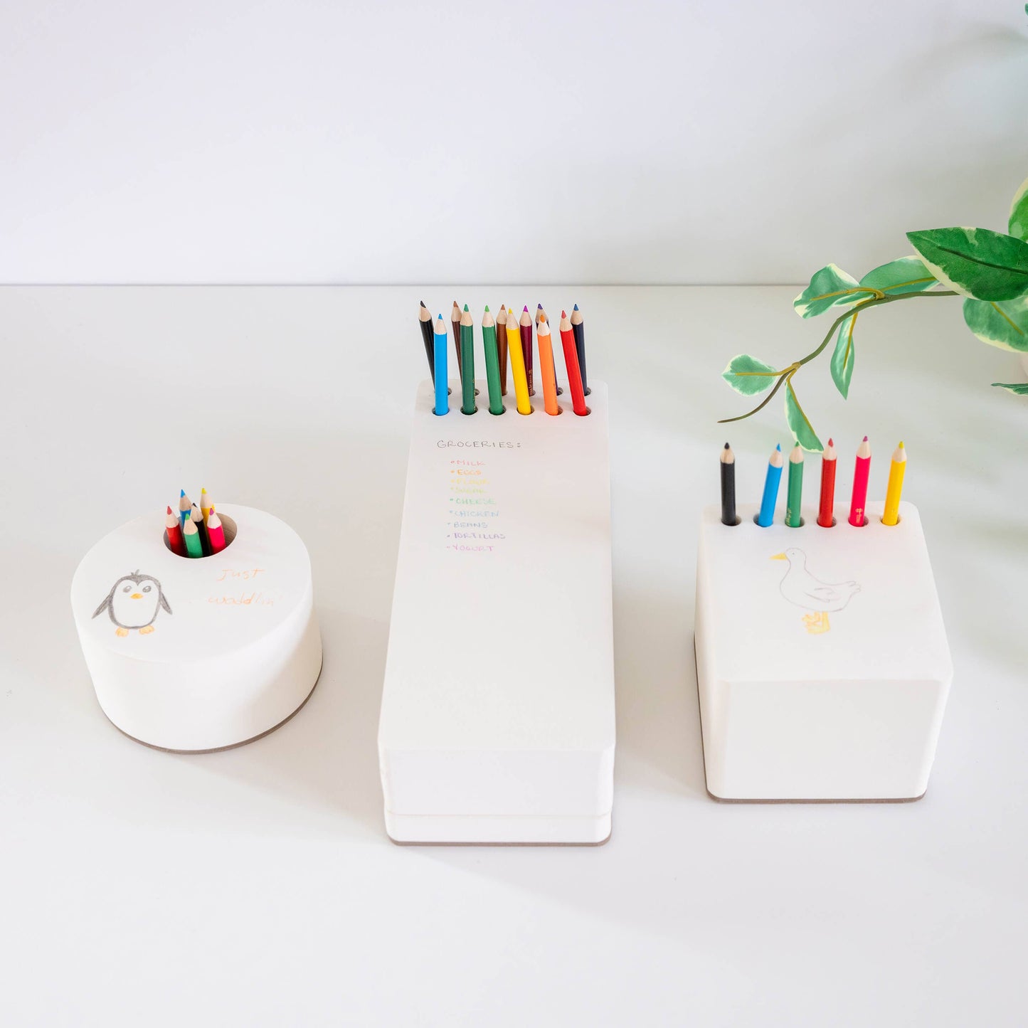 JOTBLOCK Tabletop chunky sketchpad Includes 12 colorful pencils & 380 sheets(Long)