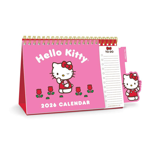 2026 Hello Kitty Playful Pink Standing Desk Calendar