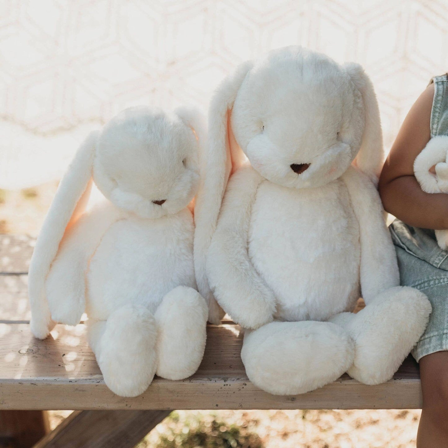 Bunnies by the Bay- Handcrafted Big 20" Nibble Bunny – Cream