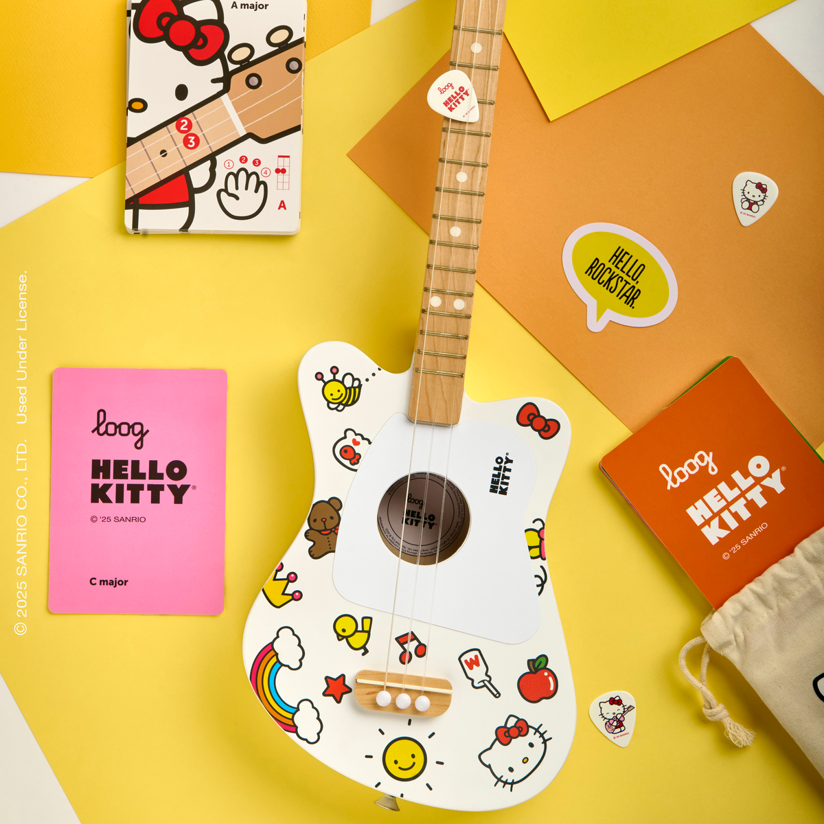 Award-winning Loog x Hello Kitty®️ Limited Edition Mini Guitar 3+