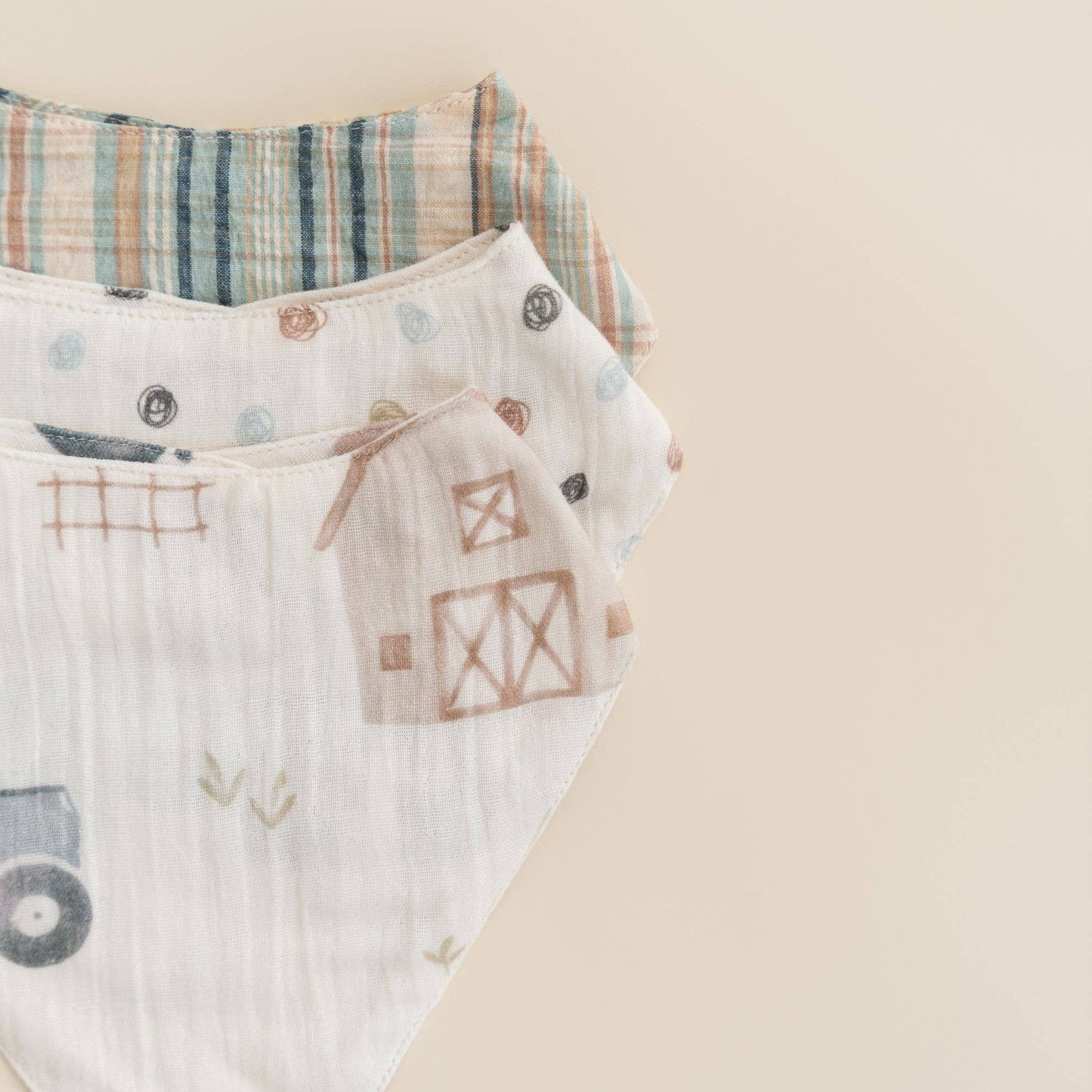 Charlie 3-pc. Farmhouse Tractor Bib set
